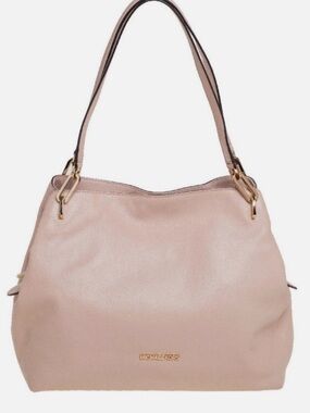 Michael Kors Blush Pink Pebbled Leather Shoulder Bag with Gold Hardware